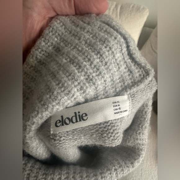 Elodie Heather Gray Cowl Neck Sweater - Picture 2 of 2